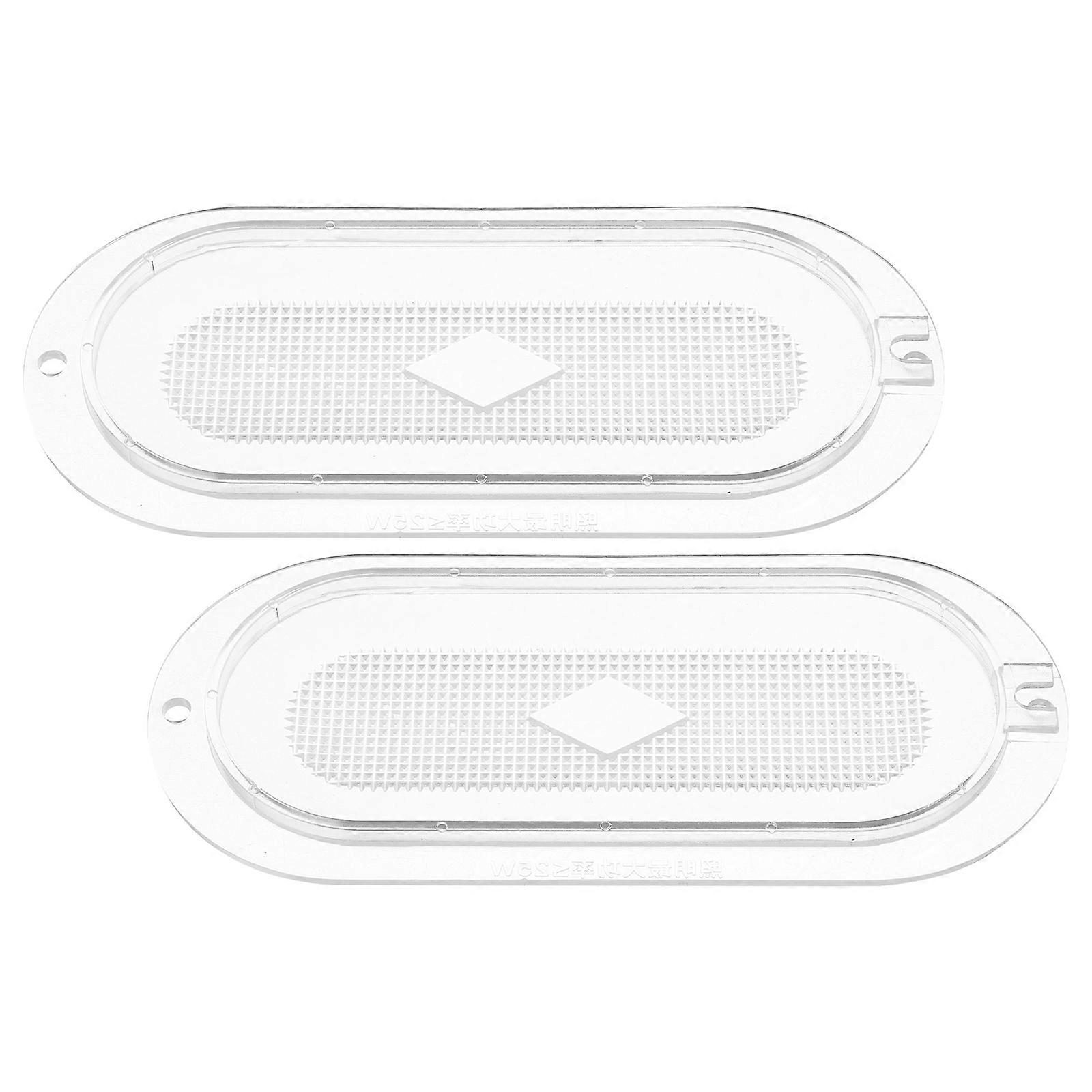 Transparent Plastic Range Hood Light Lens for Kitchen Use 2Pcs