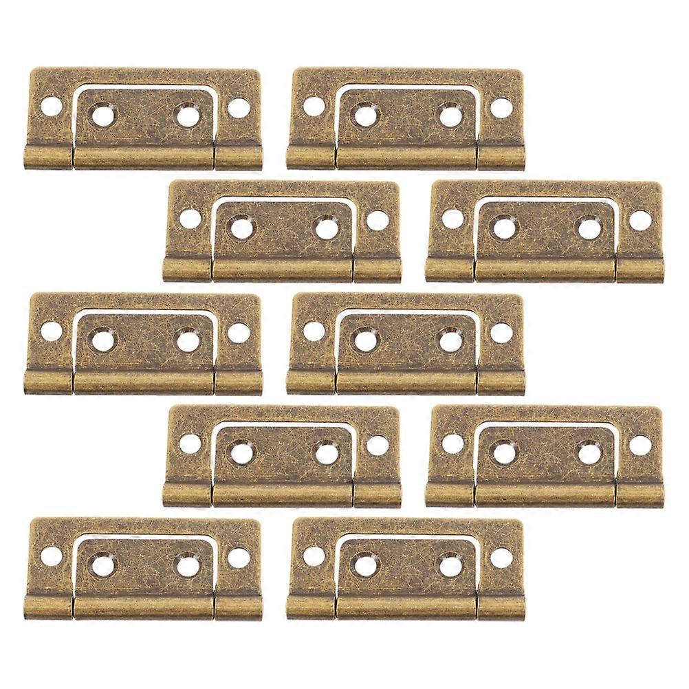 Light Brown Cabinet Door Hinges Flat Hidden Hinges for Wardrobe 10Pcs