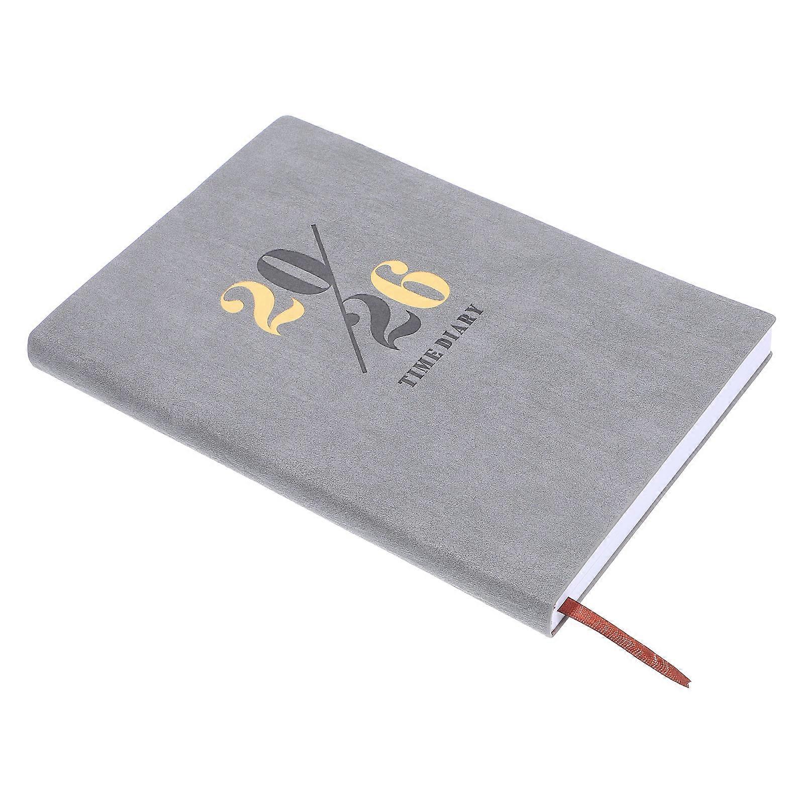 2026 Weekly Planner Notebook for Scheduling 4Pcs PU Grey Notepad