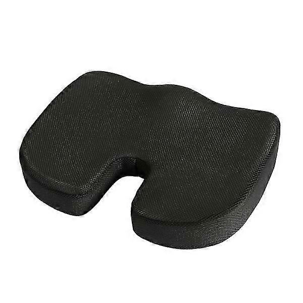 Orthopedic Seat Cushion - Non-Slip Memory Foam Tailbone Cushion for Tailbone Pain - Office Chair C [db] Black
