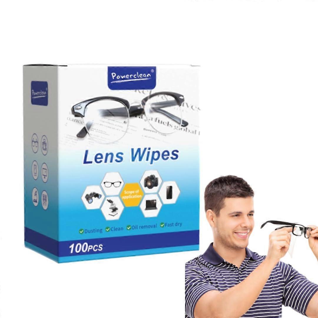 Lens Cleaning Wipes 100 Pack, AntiScratch Streak Screen Cleaning for Glasses and Electronics