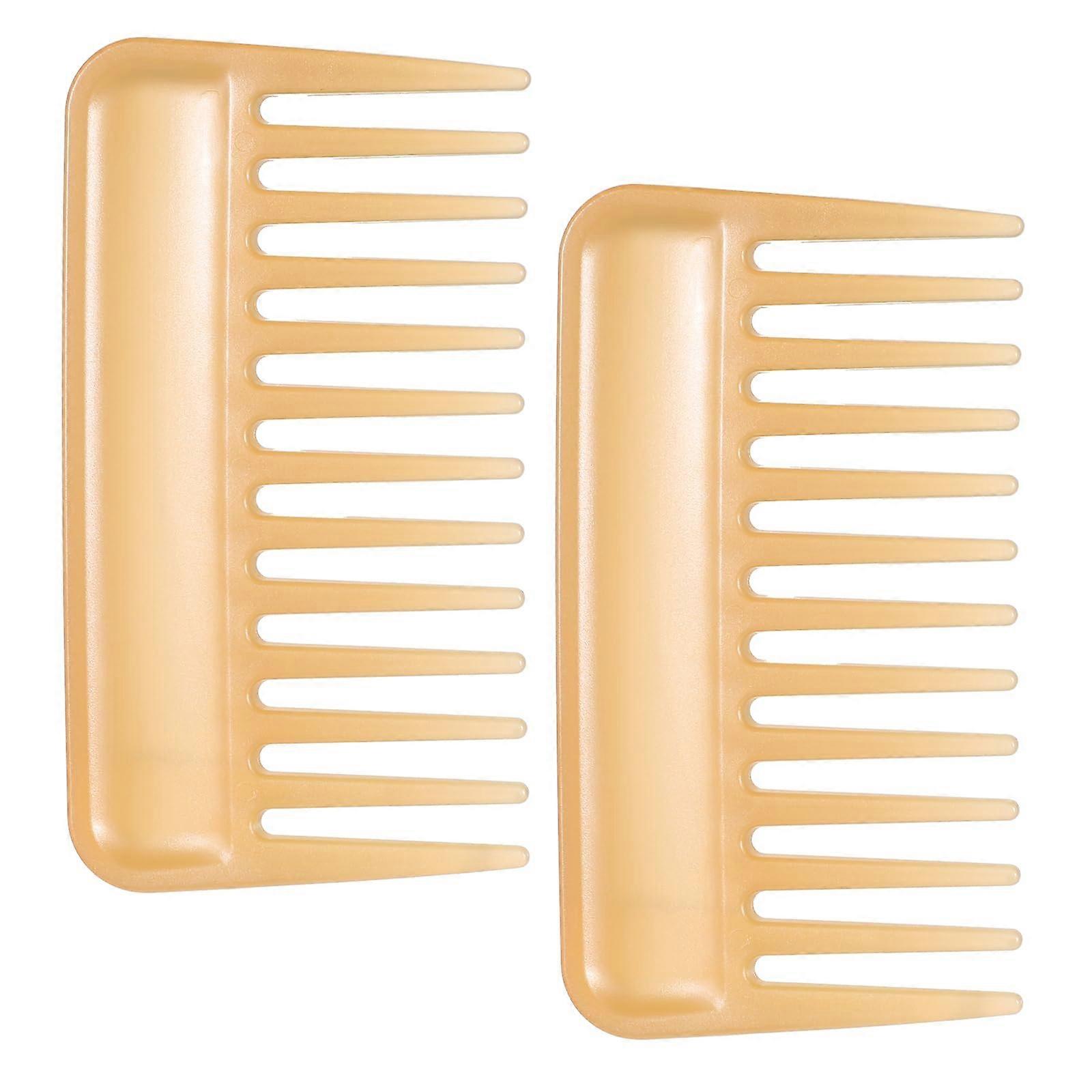 2 Pcs Wide Tooth Detangling Comb for Curly Hair, Travel Size ShowerFriendly Combs for Wet and Dry Use