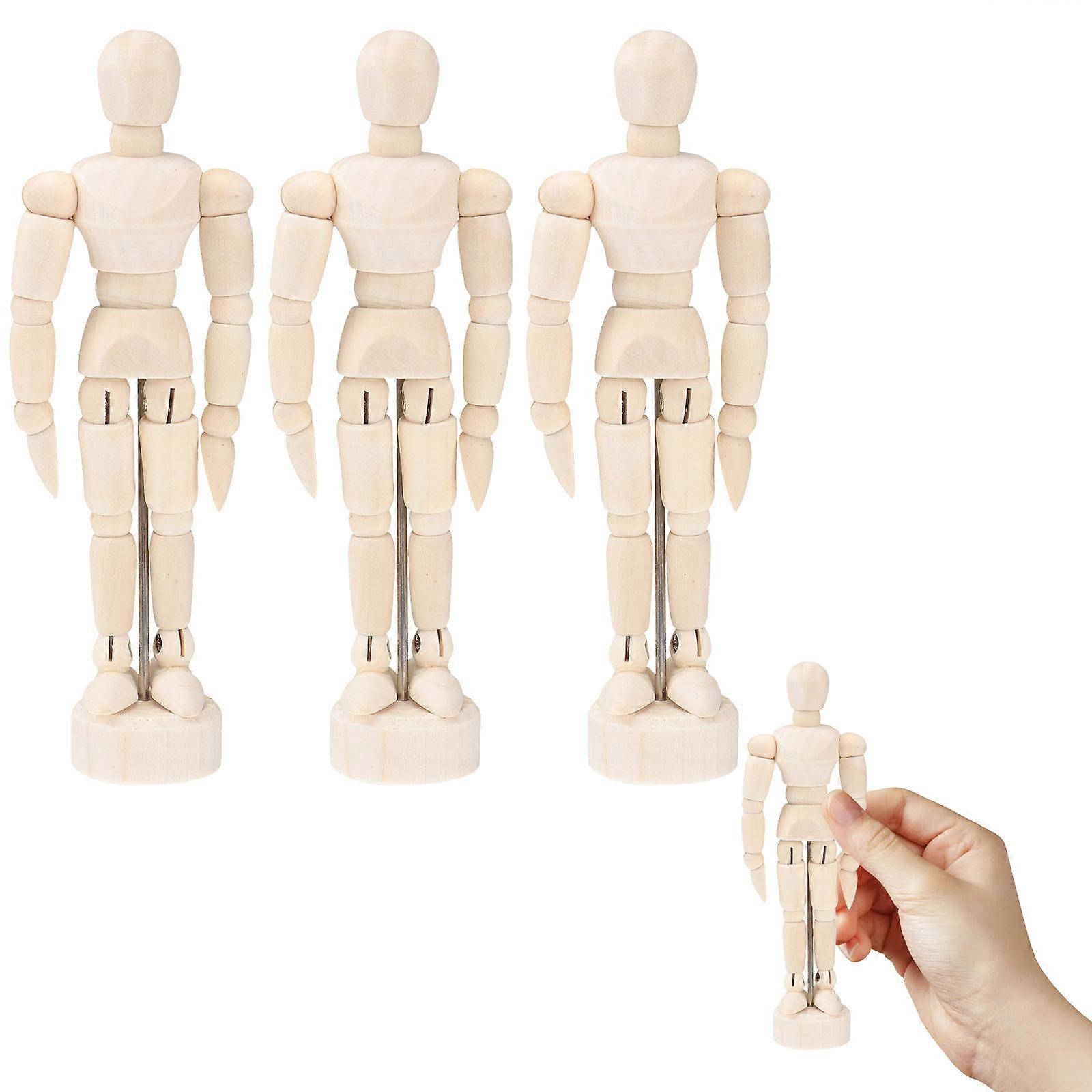 Artists Wooden Manikin for Sketching with 48Pcs Beige Jointed Models