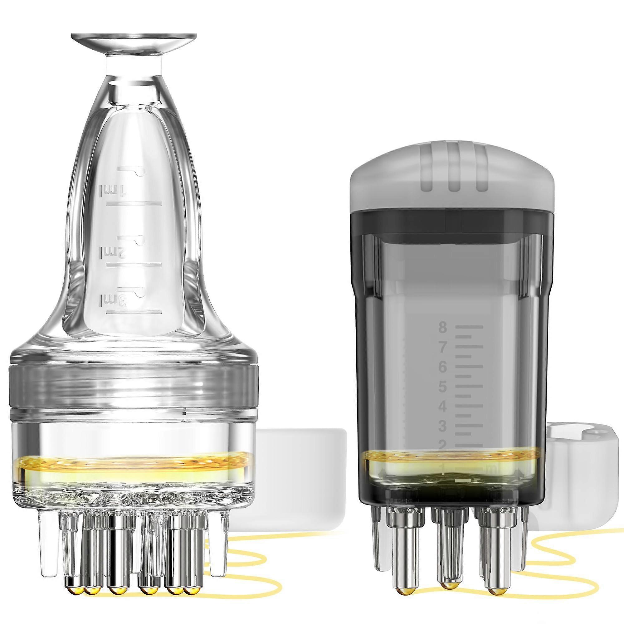 Minoxidil Applicator Set, 2PCS Scalp Applicator Bottle with Root Comb for Precision Serum Control