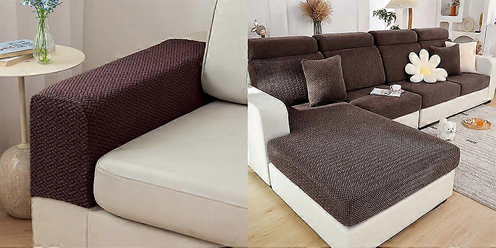 Wear Resistant Stretch Sofa Arm Covers with Full Coverage and Washable Wrinkle Resistant Fabric