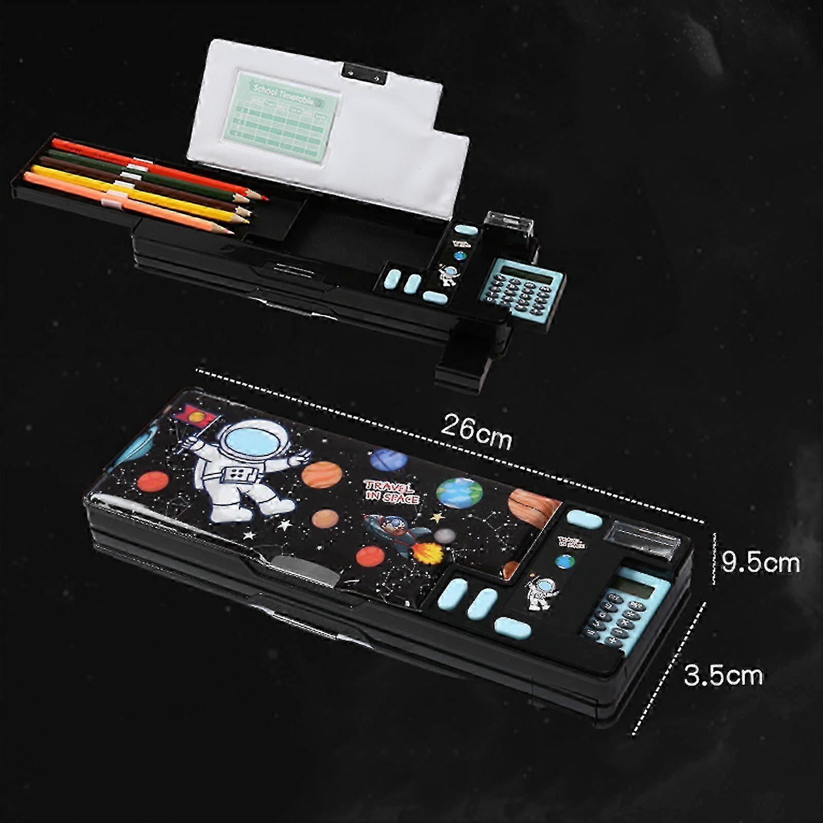 Plastic Pencil Case for School Supplies Pop Up Multi-Function Organizer Box