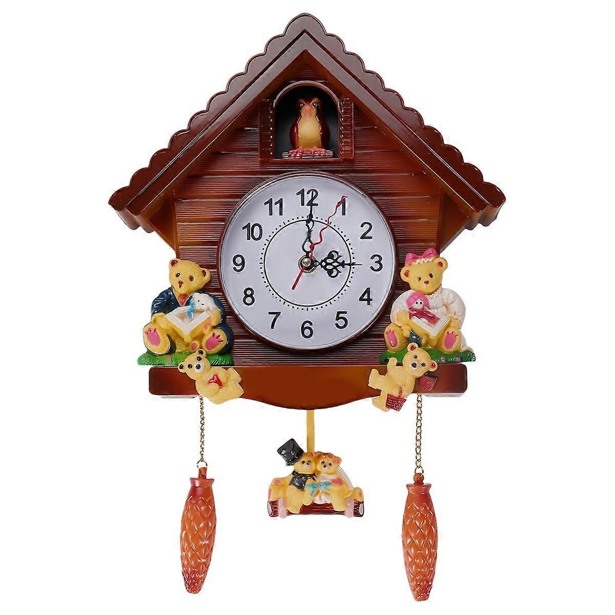 1pcs Stylishly Designed Wall Mounted Cuckoo Clock For Home Decor Enthusiasts