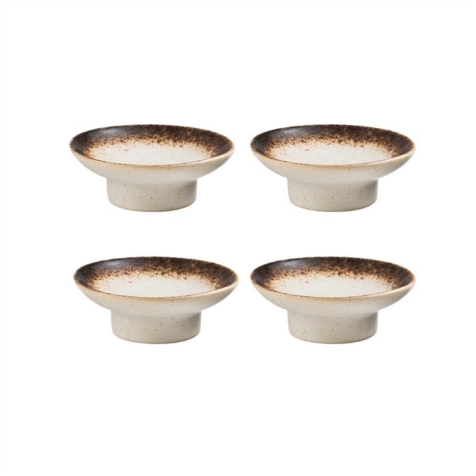Ceramic Sauce Dish Set, HeatResistant Mini Dipping Bowls for Snacks and Condiments, 4Pack