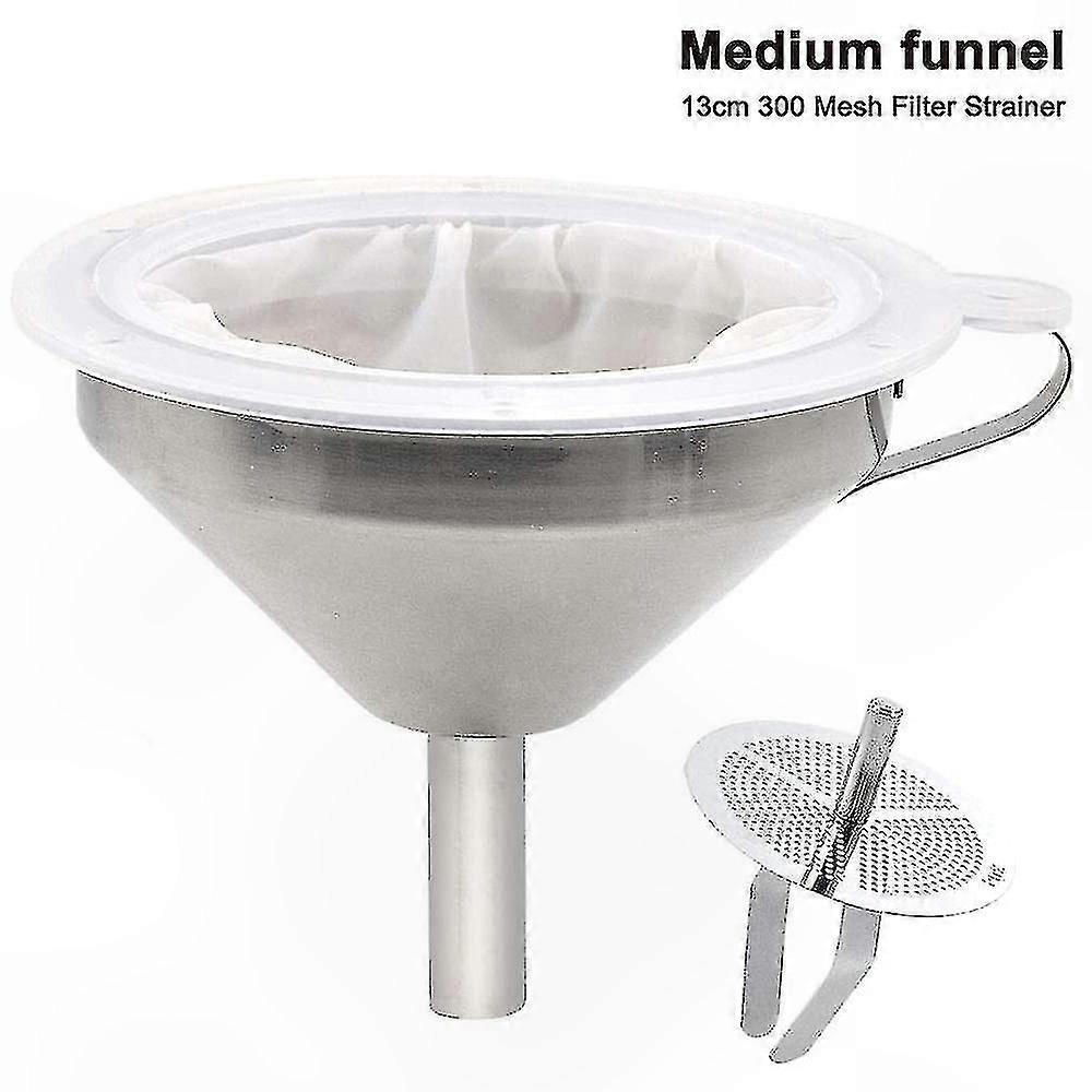 Kitchen Funnel Set with Fine Mesh Strainer for Food Use