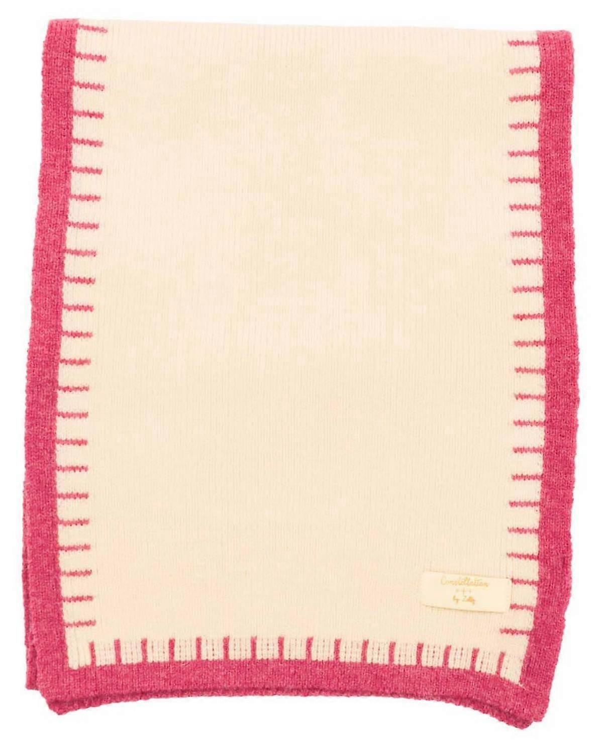 Zelly Contrast Edge Scarf - Cream/Pink