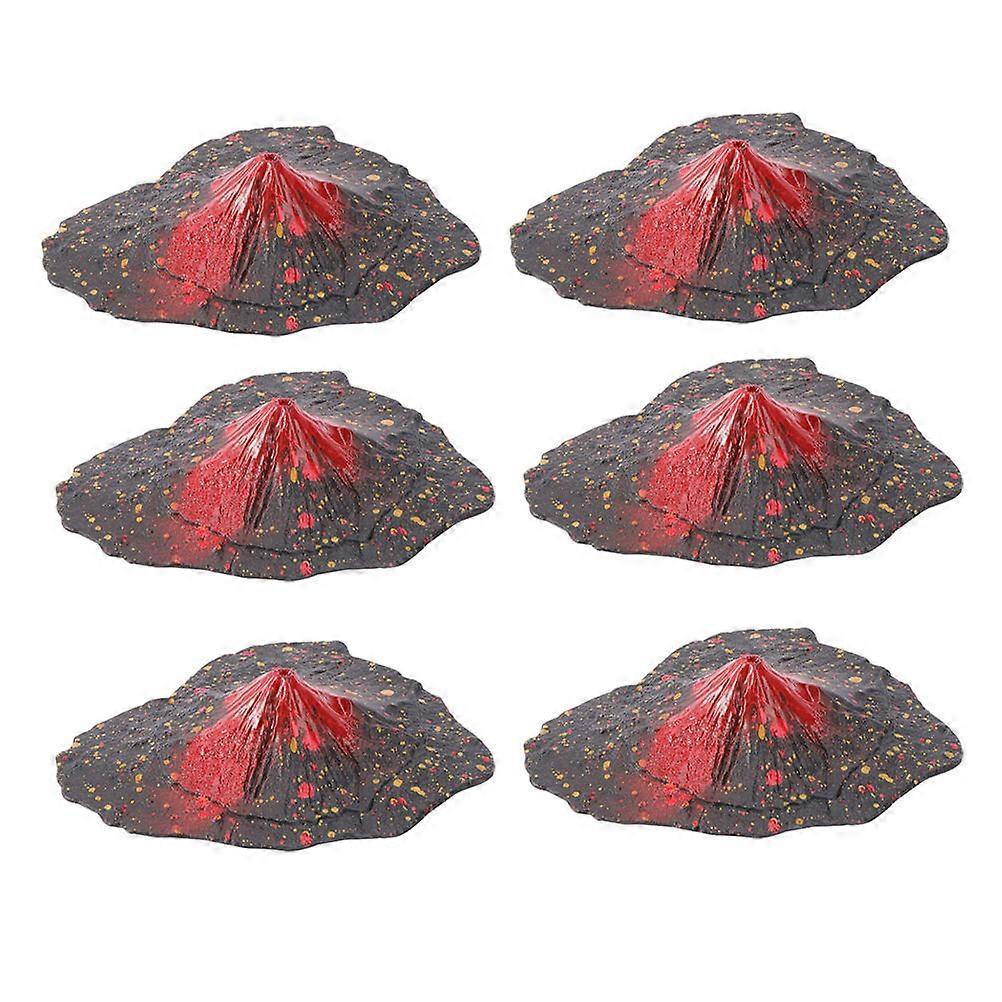 Plastic Volcano Model Multi Volcano Model for Decor 6Pcs Collection
