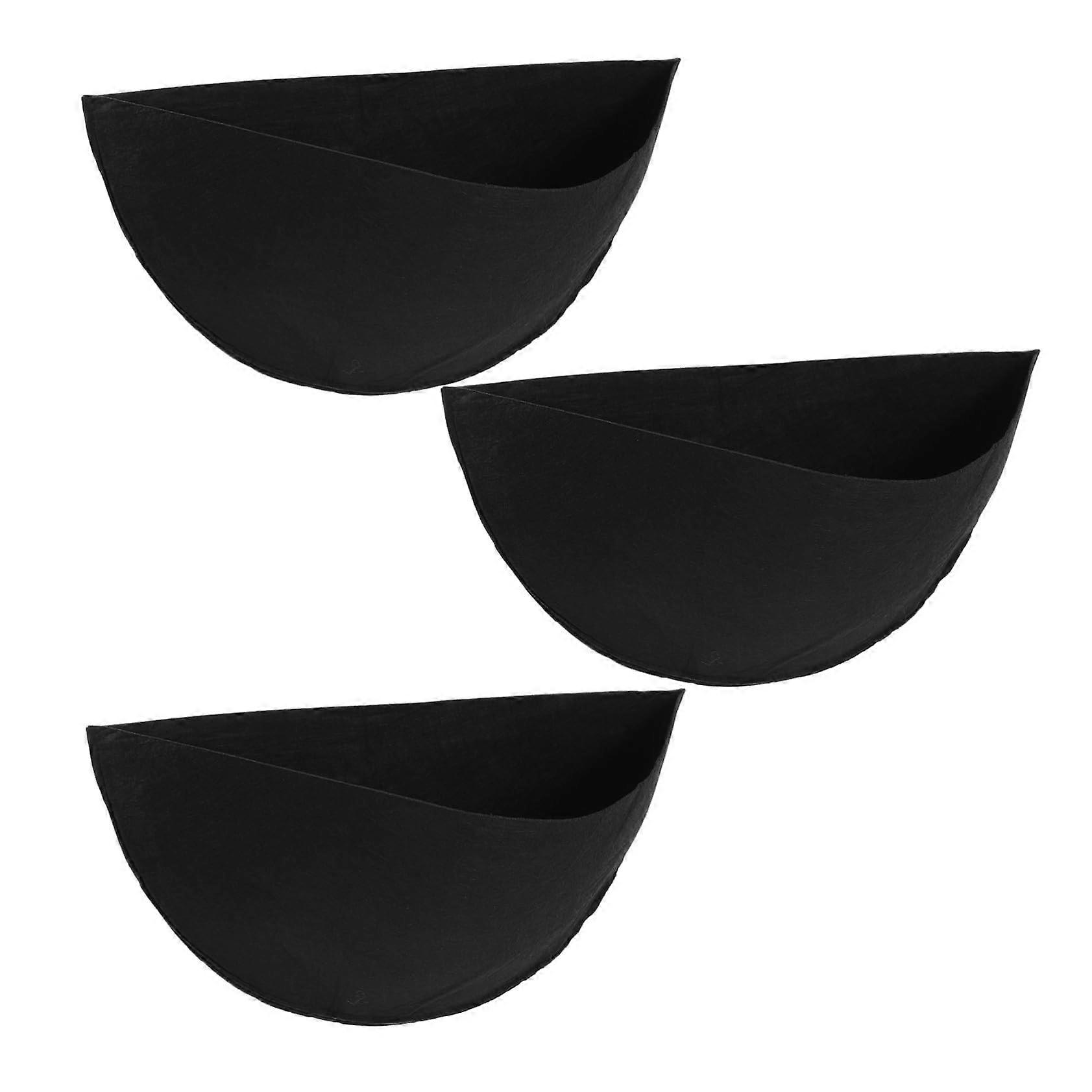 3pcs SemiCircular Felt Planter Liners Replacement for Hanging Baskets Indoor Outdoor Pots