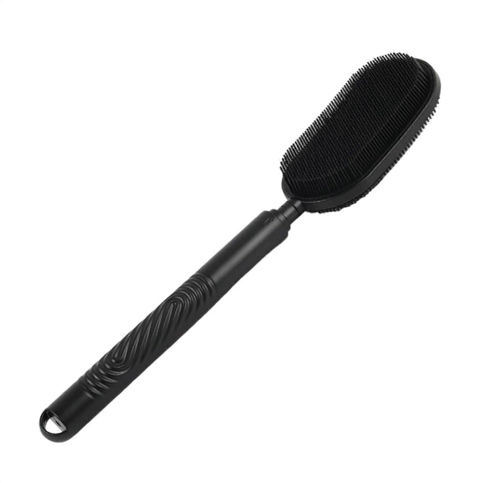 Back Scrubber with Adjustable Long Handle, DualSided Silicone Shower Brush for Bathing