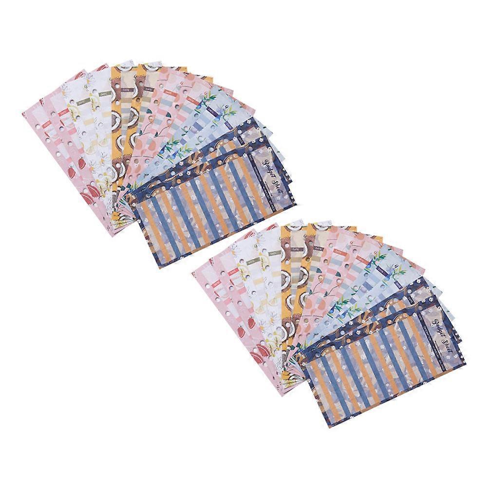 Budget Cards Binder Budget Sheets for Writing Use 24Pcs Assorted Colors