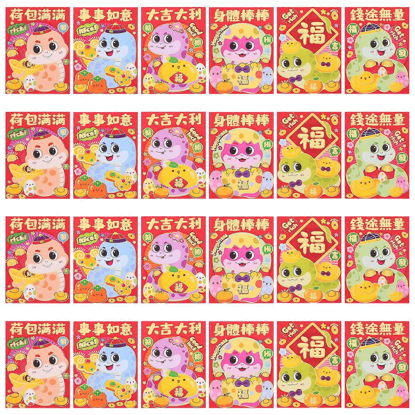 Chinese New Year Red Envelopes Paper for Packing Use 72Pcs Red Packets