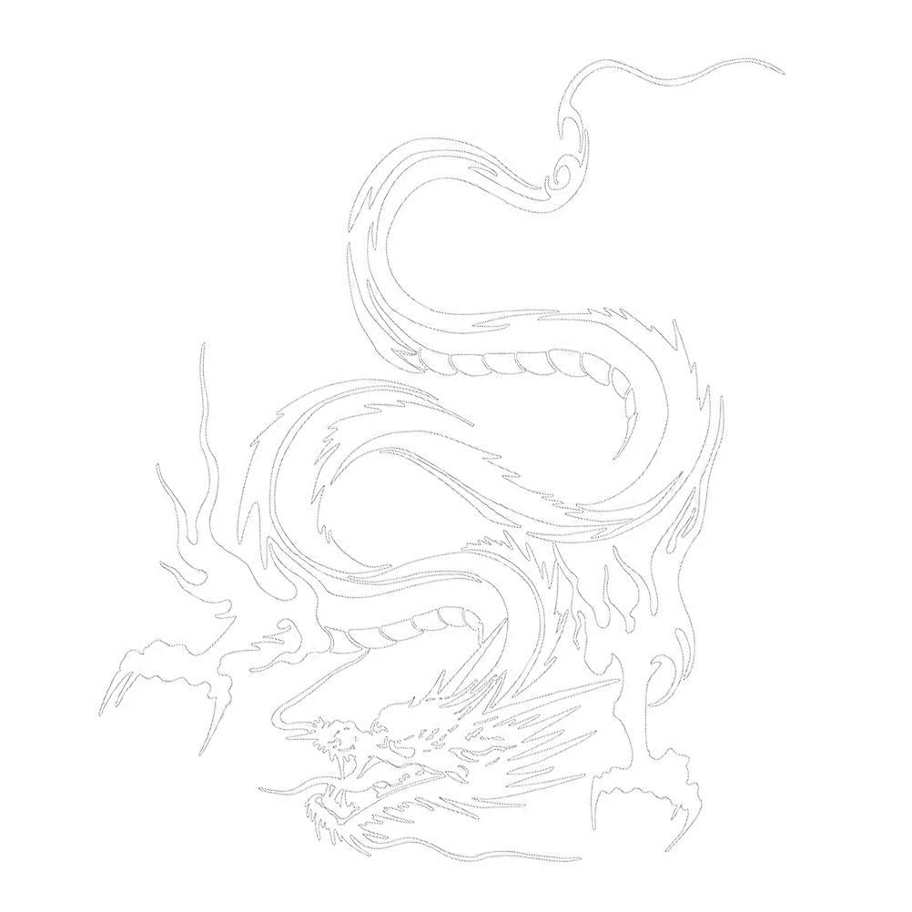 Car Stickers and Decals Dragon Pattern for Decoration White PVC