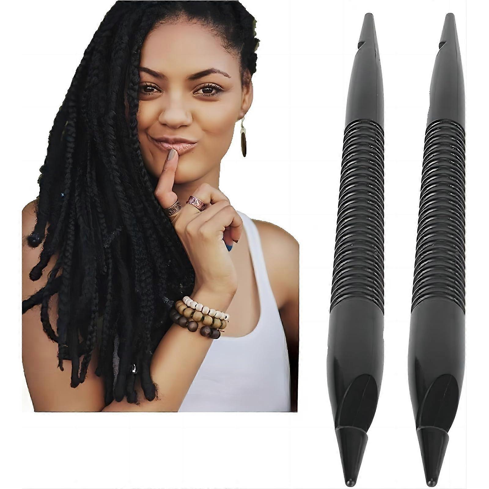 2pcs Hair Braiding Tools for Microlocs and Sisterlocks, DualEnded Design for Fast Precise Sectioning