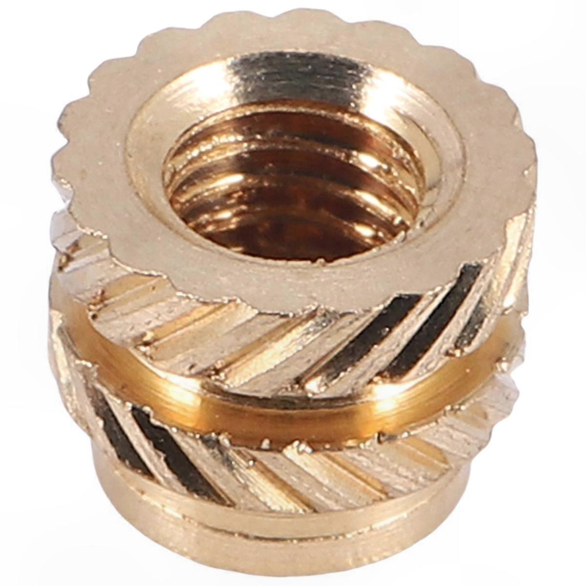 100 Pieces M3 Knurled Brass Heat-Resistant Threaded Inserts for 3D Printing Projects