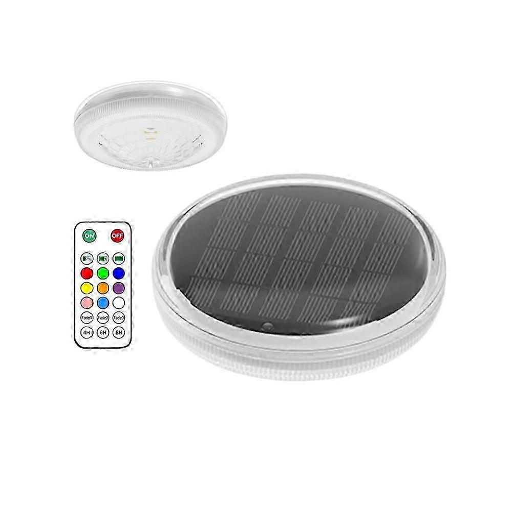 Floating Pool Lights Solar Powered RGB Color Changing with Remote IPX7 Waterproof Long Runtime