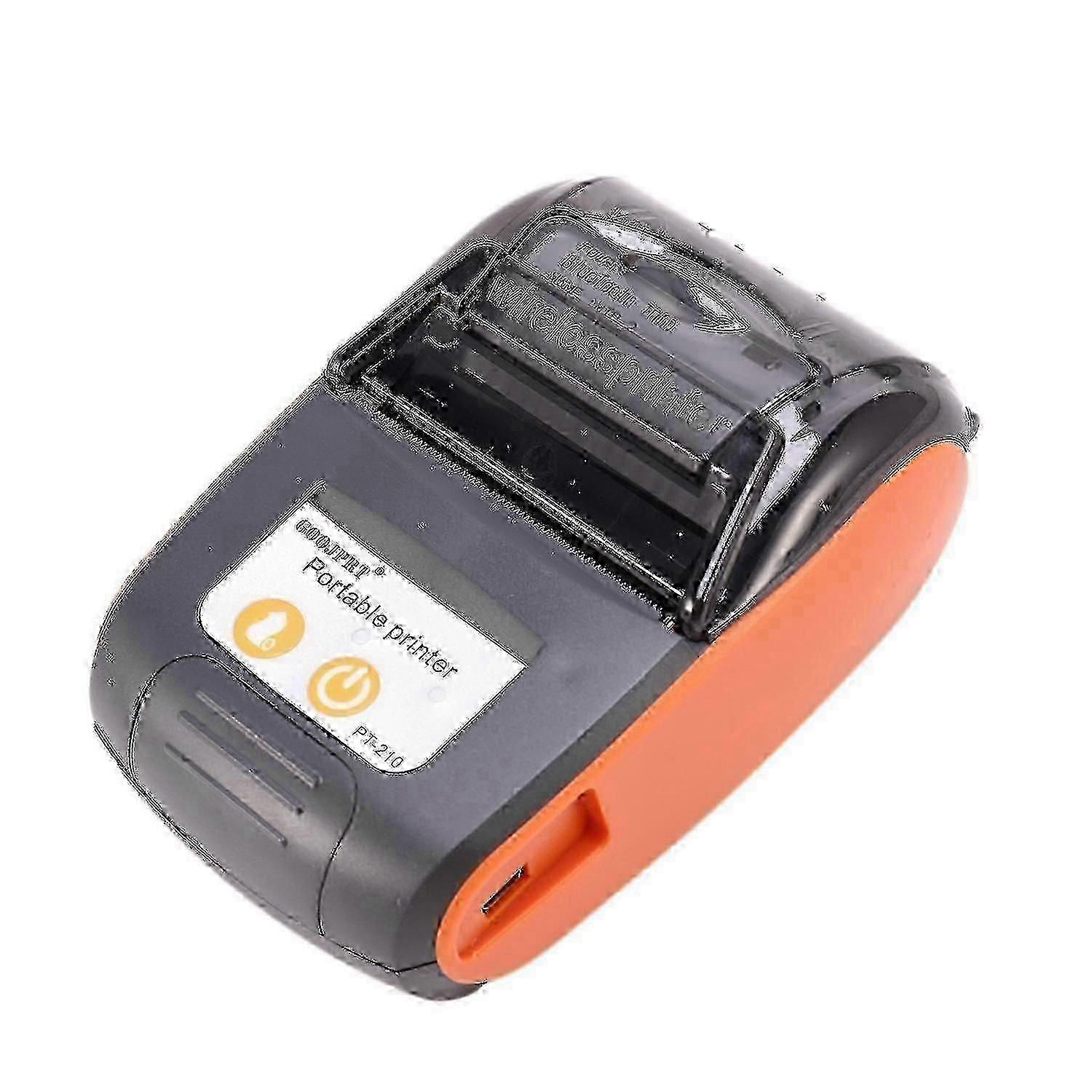 Pt210 58mm Bluetooth Thermal Printer Portable Wireless Receipt Machine Compatible Windows Android Ios Eu-dt