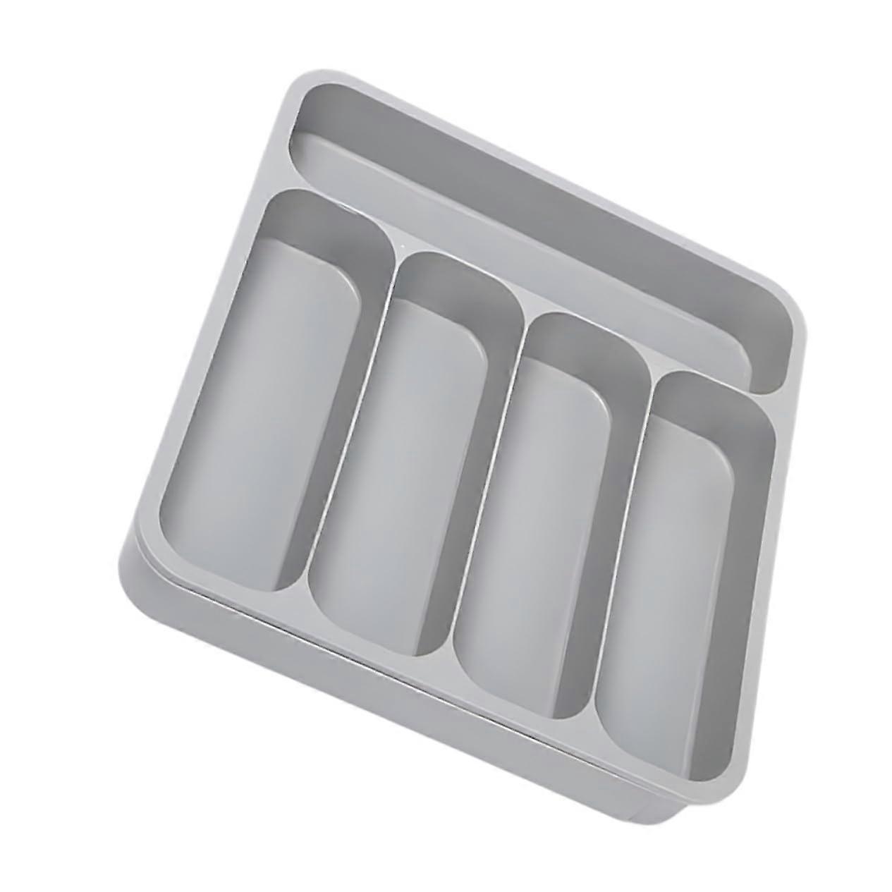 Expandable Kitchen Drawer Organizer Utensil Storage Tray with MultiCompartment Adjustable Design