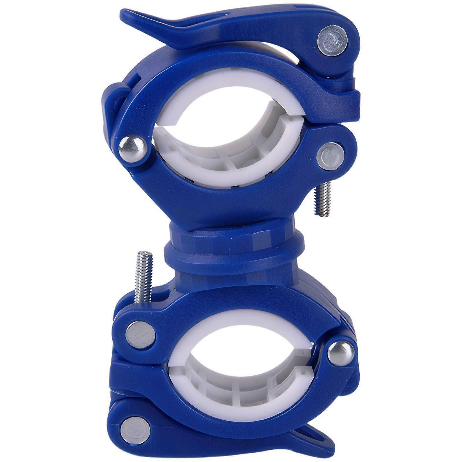 Bike Flashlight Holder with 360° Rotating Adjustable Bicycle Handlebar Light Mount, Blue