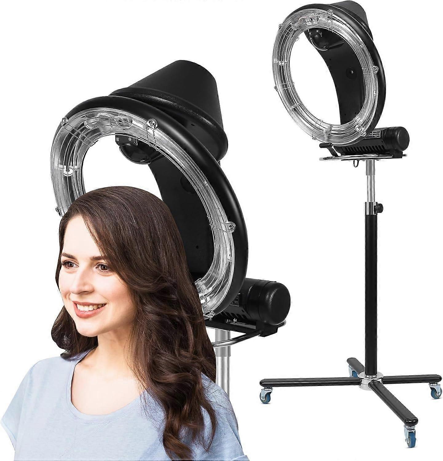 Professional Salon Standing Hair Dryer with Timer and Temperature Control, Adjustable Orbital Design