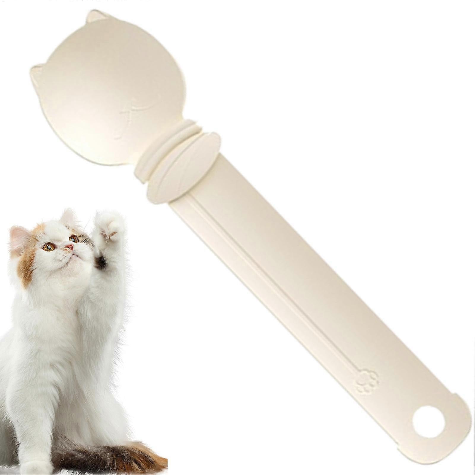 Cat  Dispenser Spoon for Wet Food, Mess Feeding with Precise Portion Control, White