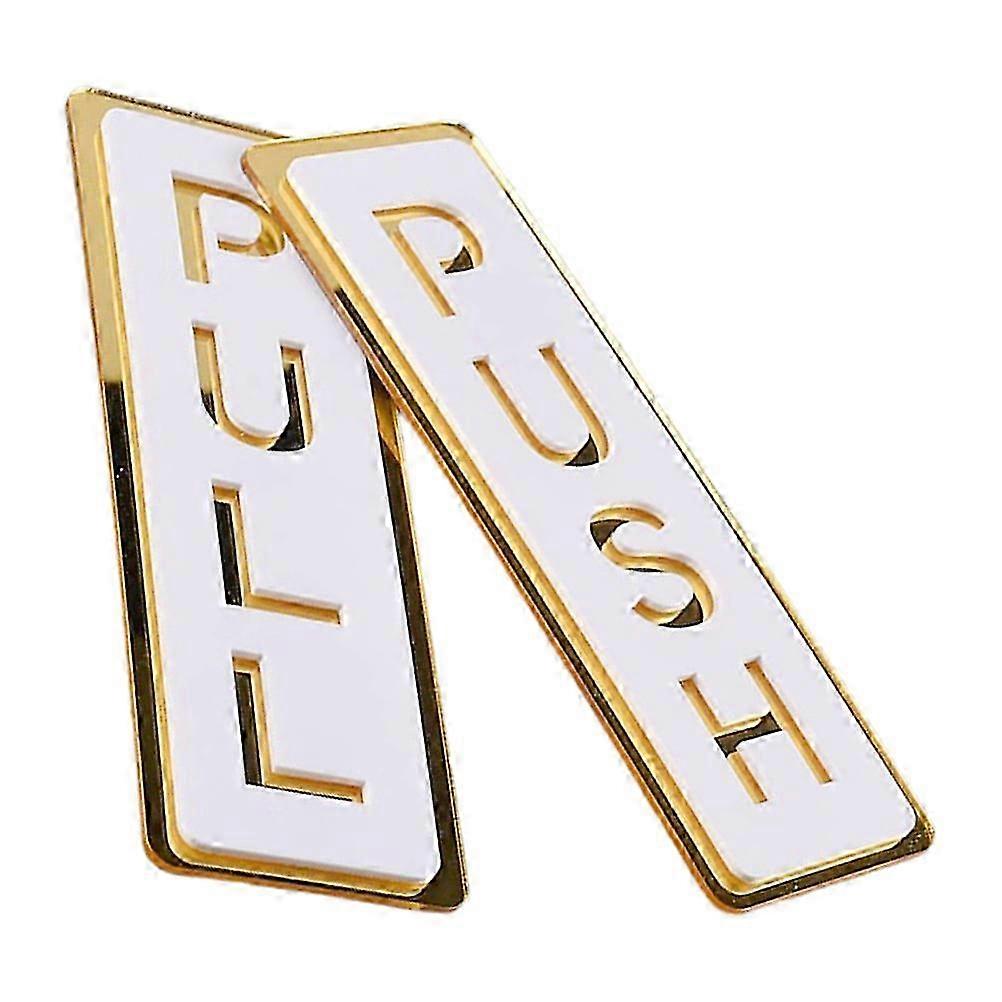Door Pull and Push Signs Acrylic Double Layer Push Pull Signs 2Pcs
