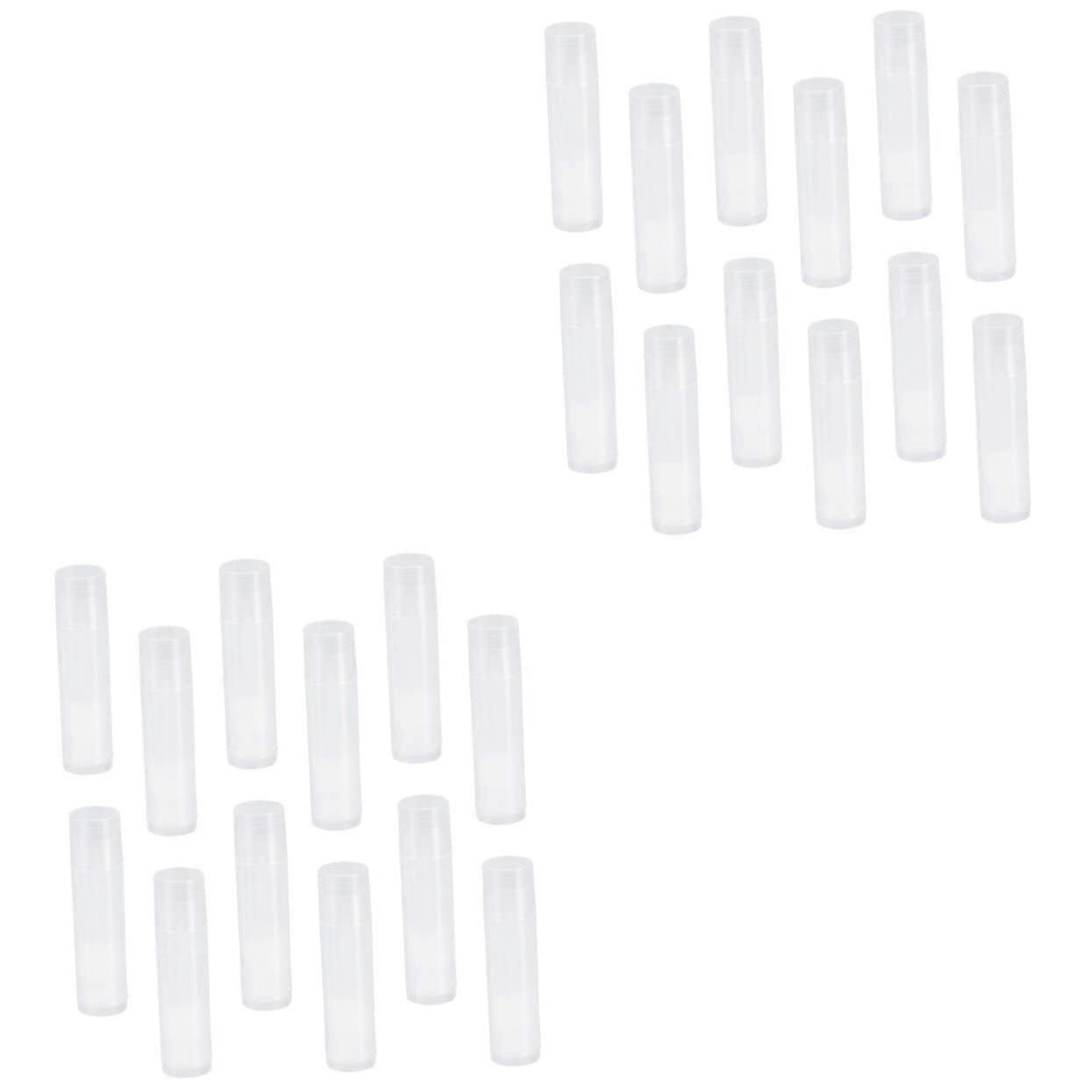 200 Pcs Empty Lip Balm Tubes Bulk Clear DIY Lip Gloss Containers with Caps Refillable Design