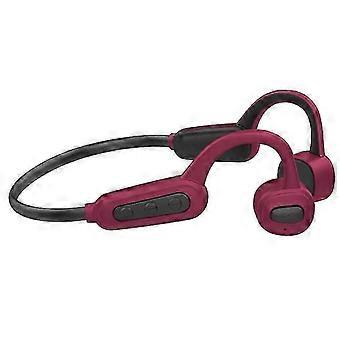 IPX8 Waterproof Wireless Bone Conduction Headphones Bluetooth Sport Headphones 16GB Red
