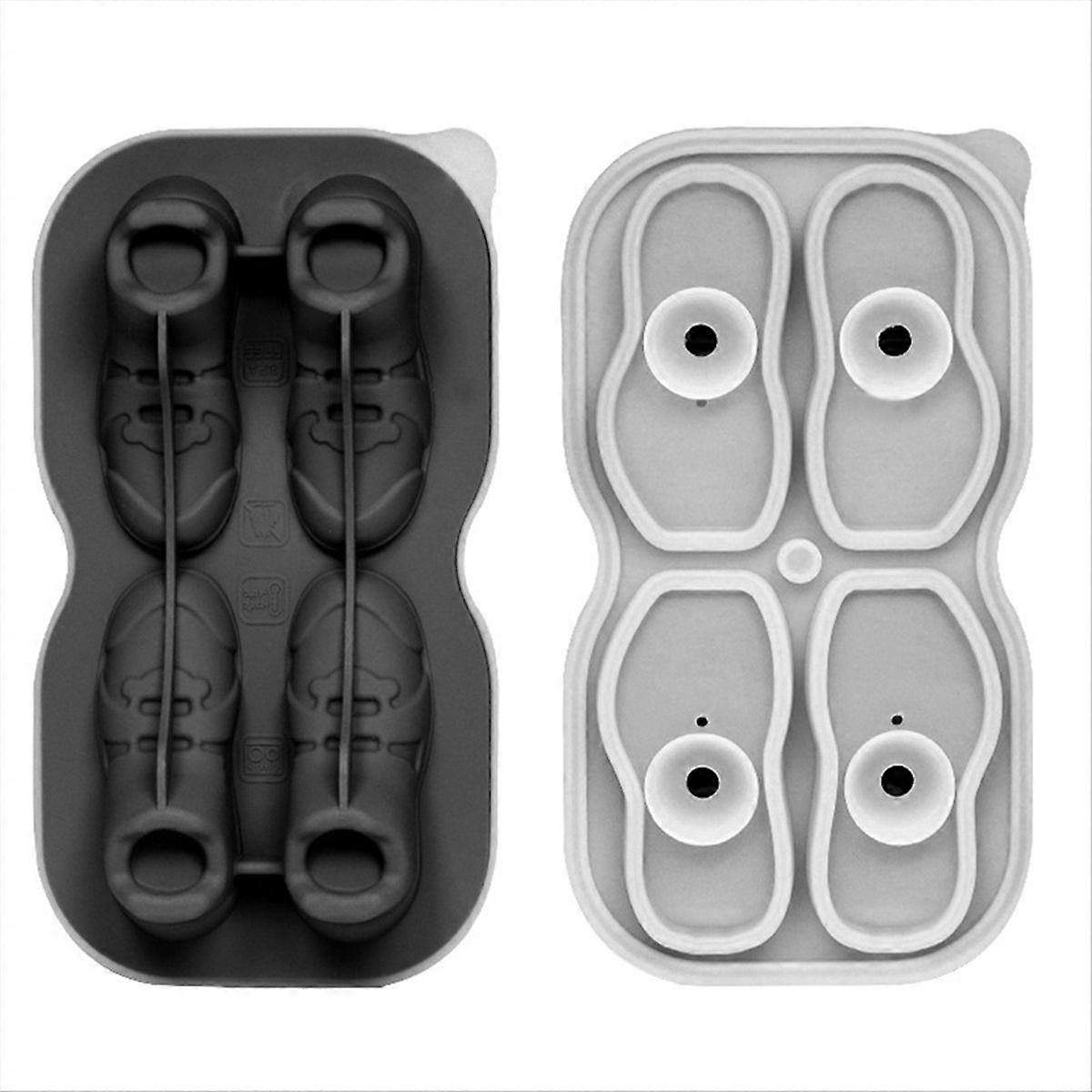 Shoe Ice-Cube Mold 4 Cavity Shoe Shape Ice-Cube Molds Reusable B