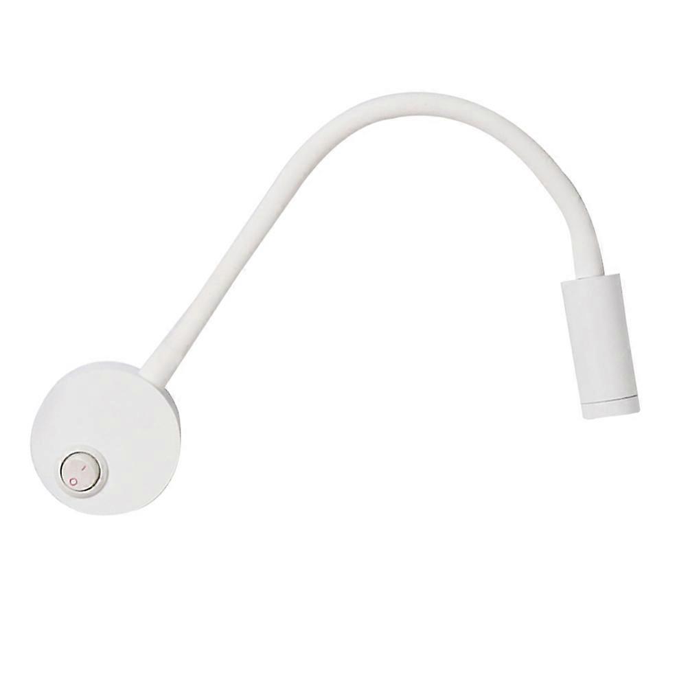 LED Bedside Lamp for Reading Use 3W Flexible Gooseneck Wall Light White