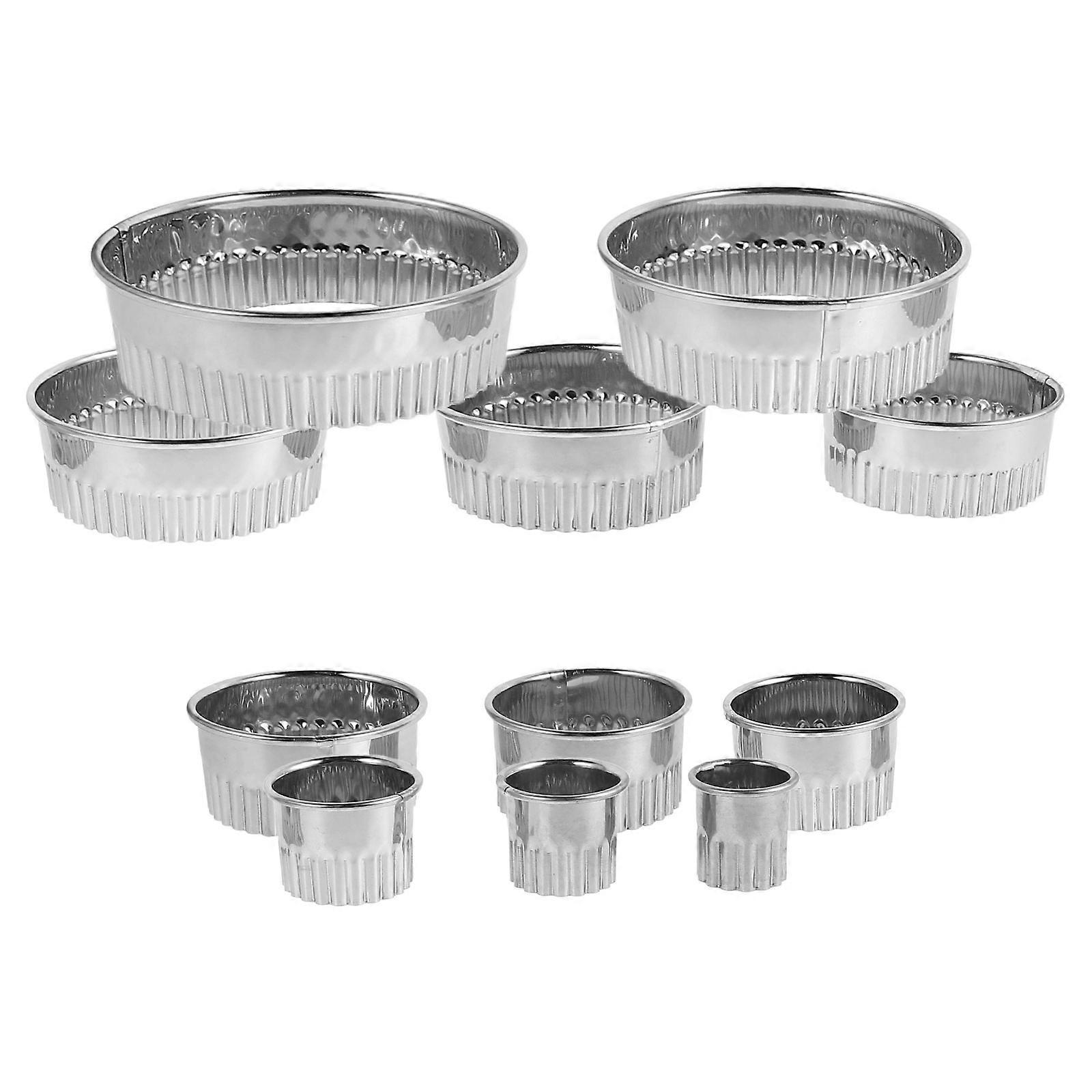 Circle Cookie Biscuit Cutter Set 11Pcs Mousse Mold for Cake Use