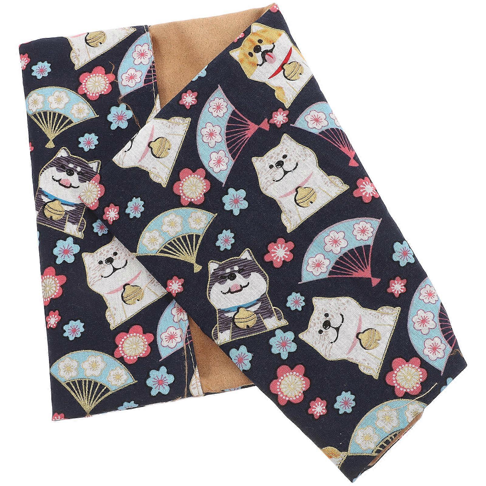 Cotton Book Jacket Adjustable Cover for Notebooks Protective Sleeve