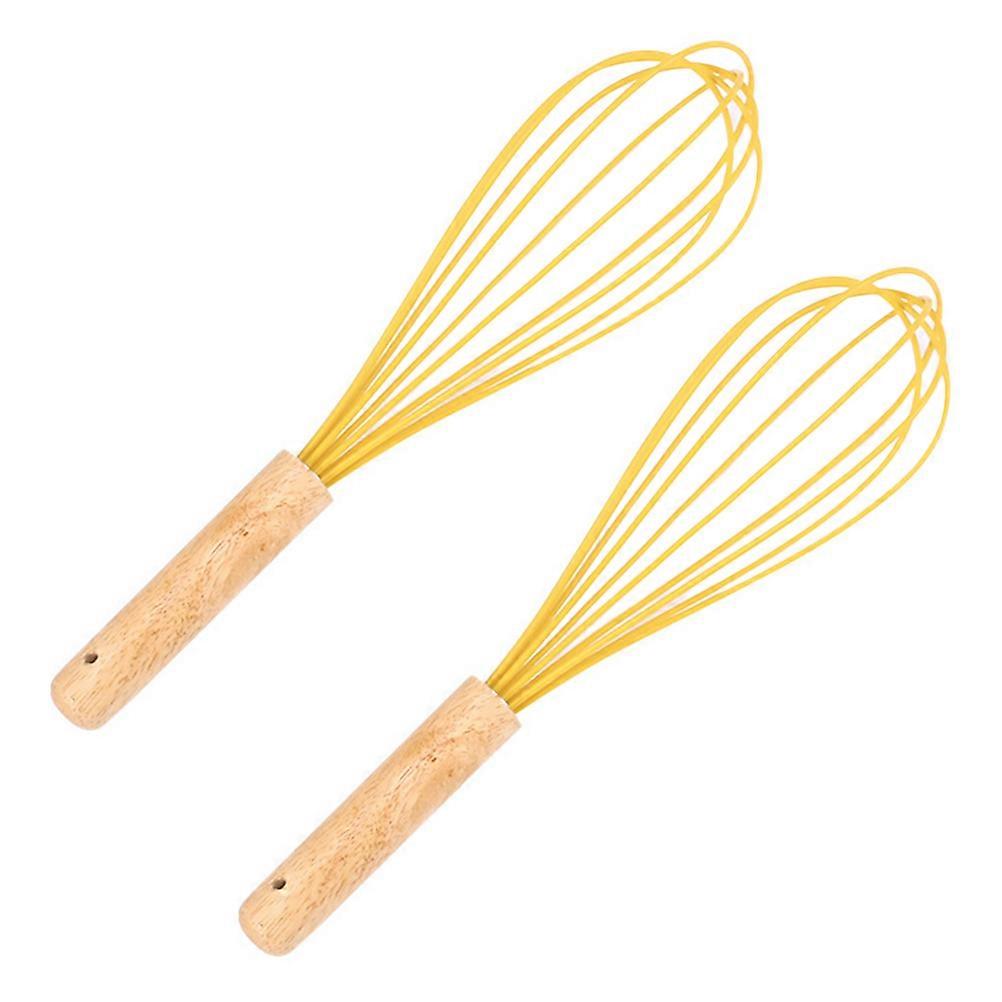 Baking Tools Silicone Whisk for Manual Egg Mixing 2Pcs Kitchen Gadget