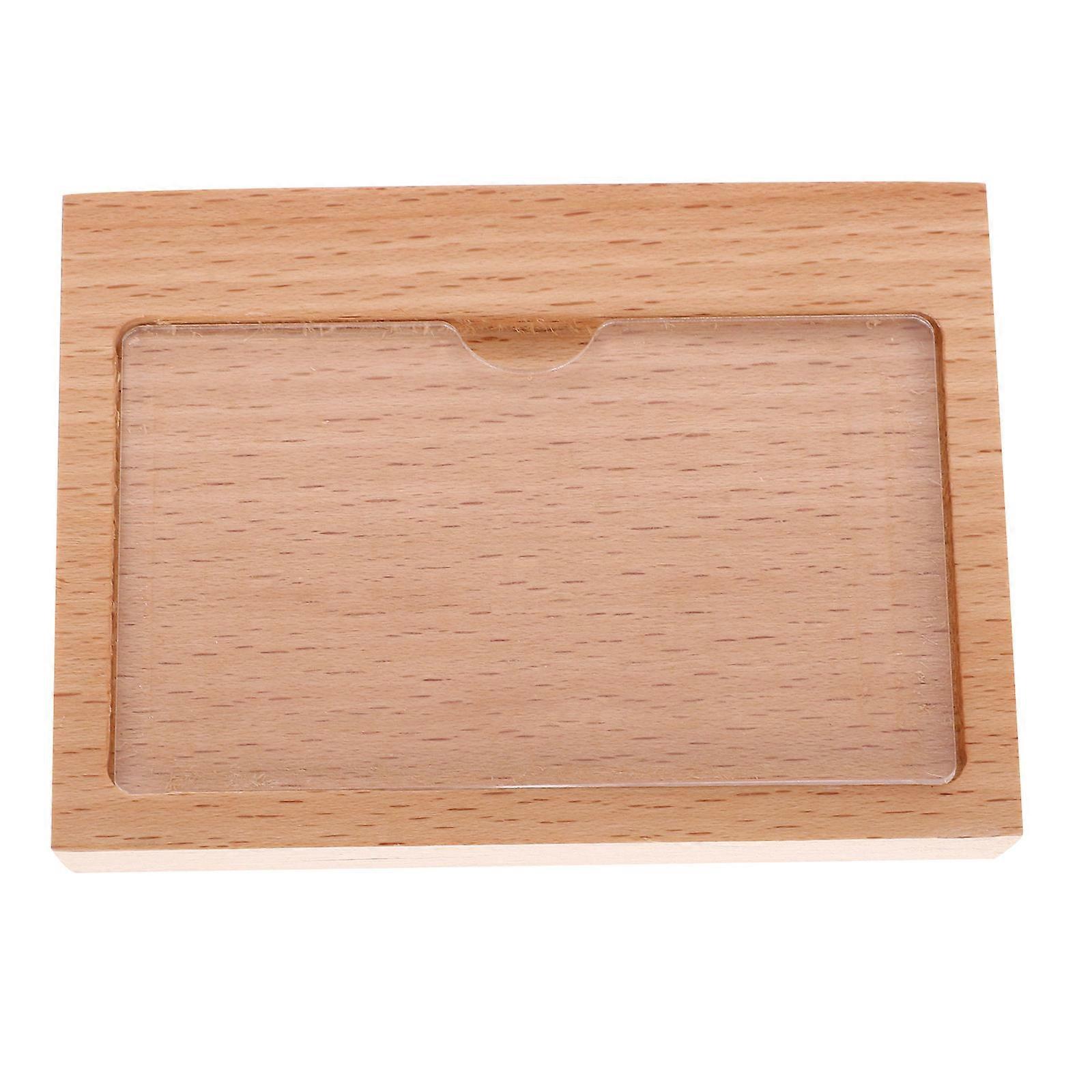 Light Brown Wooden Sign Display Holder for Display 5Pcs Practical Use