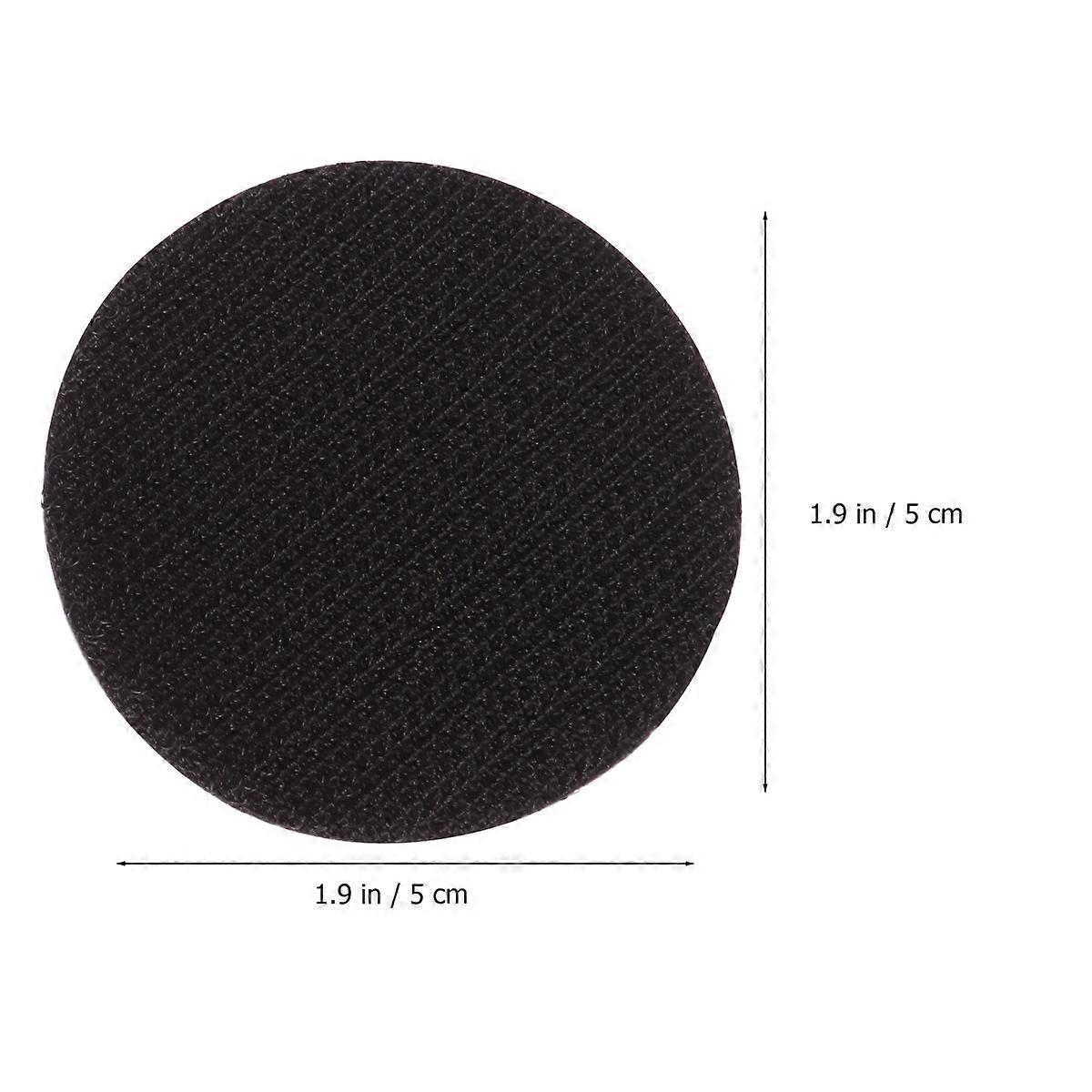 Back Adhesive Hook Loop Tape Dots for Sticking 20Set Black Round Stickers