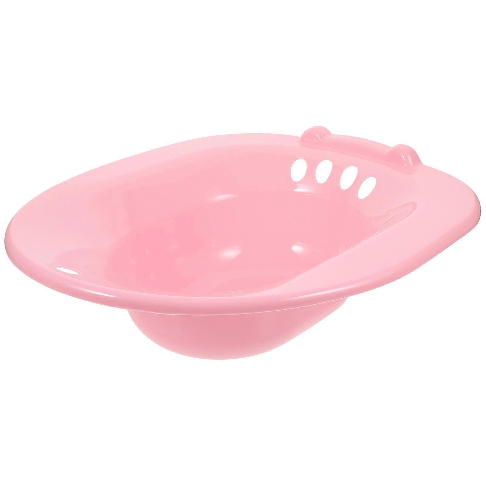 Sitz Bath Basin for Pink Plastic for Home Use