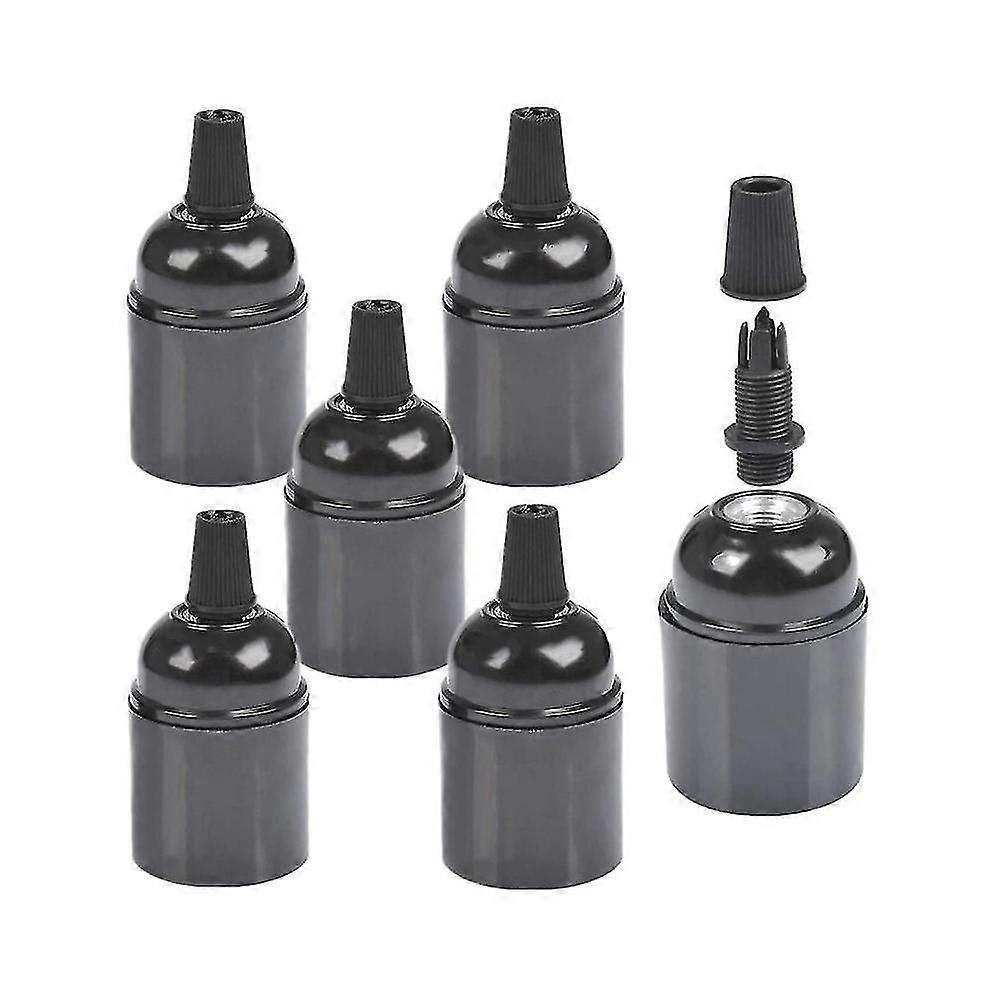 6-pack Bakelite Lamp Holder E26/E27, Vintage Bulb Socket for Ceiling