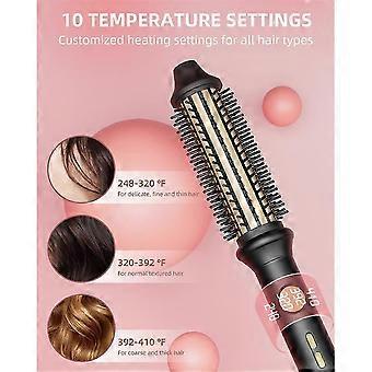 EU Plug Hair Brush with 10 Adjustable Heat Settings