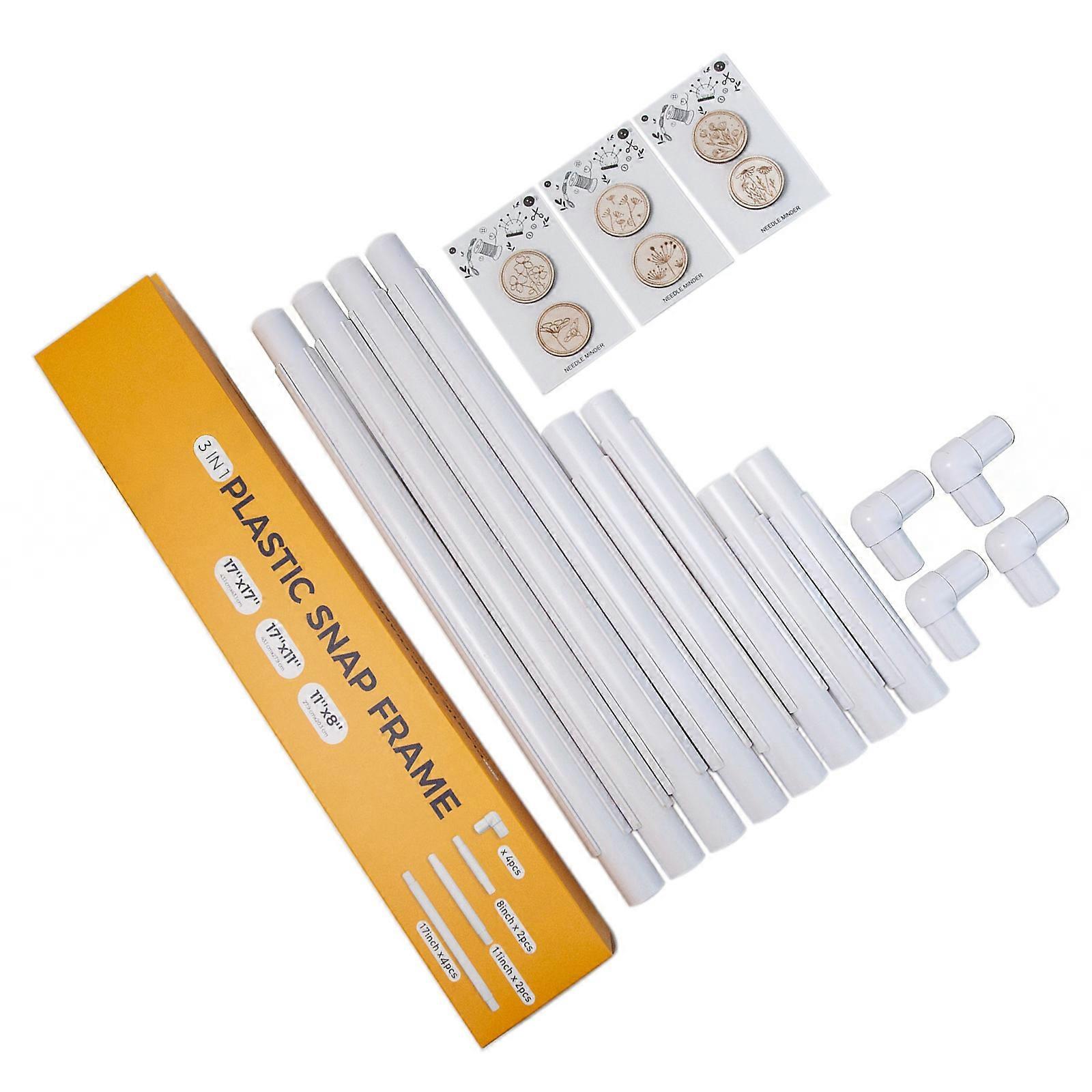 Embroidery Frame Set With PVC Pipe For Multiple Size And Easy Setups Process Multicolor