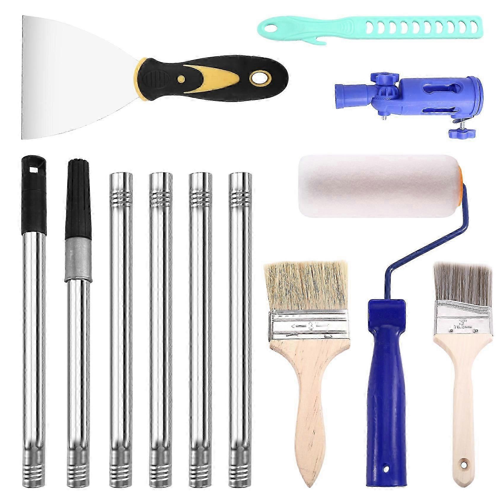 Multi-Angle Paint Brush Extender Paint Pole Extension Device Removable Extension Rod for High Ceiling