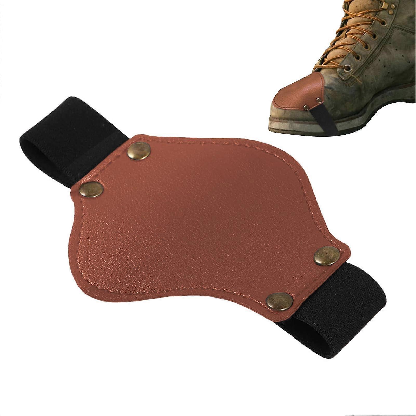 Motorcycle Shoe Protector Waterproof Gear Shift Pad Brown Boot Guard AntiScuff Toe Shield