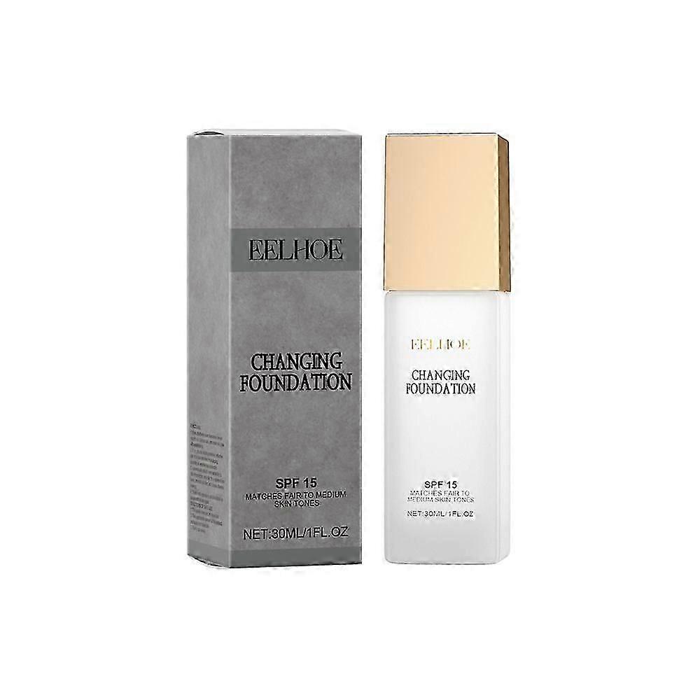 1-3X Changing Foundation Nature Colour-Changing Foundation para Mulheres, Hydrating Magic Skin Changing Foundation, Hidratante Leve Não Gorduroso