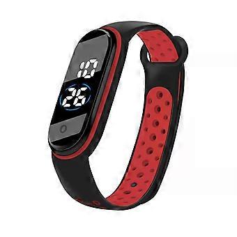 Waterdicht sporthorloge voor kinderen, slim touchscreen LED digitaal horloge, tweekleurige siliconen band, heren- en dameshorloge, studentenhorloge.