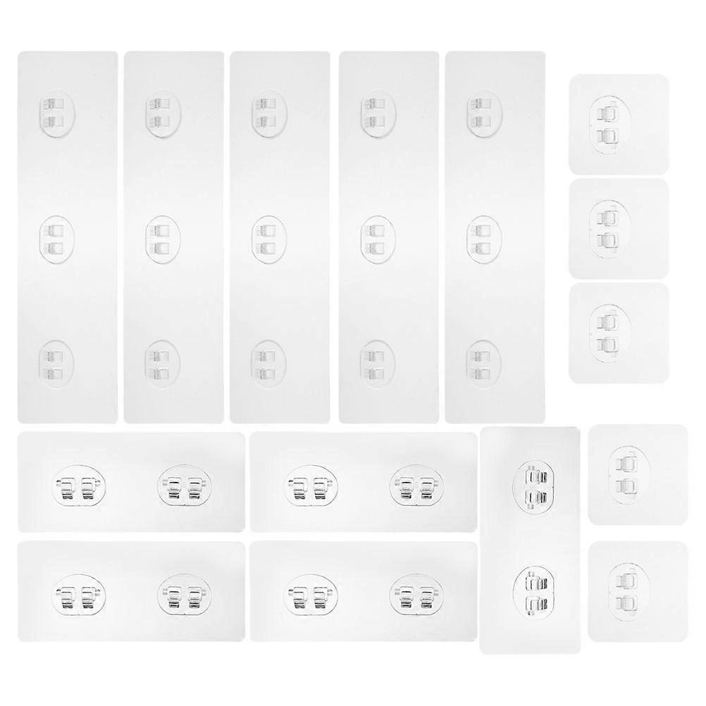Self Adhesive Hooks Support Shelf Brackets for Hanging 45Pcs White