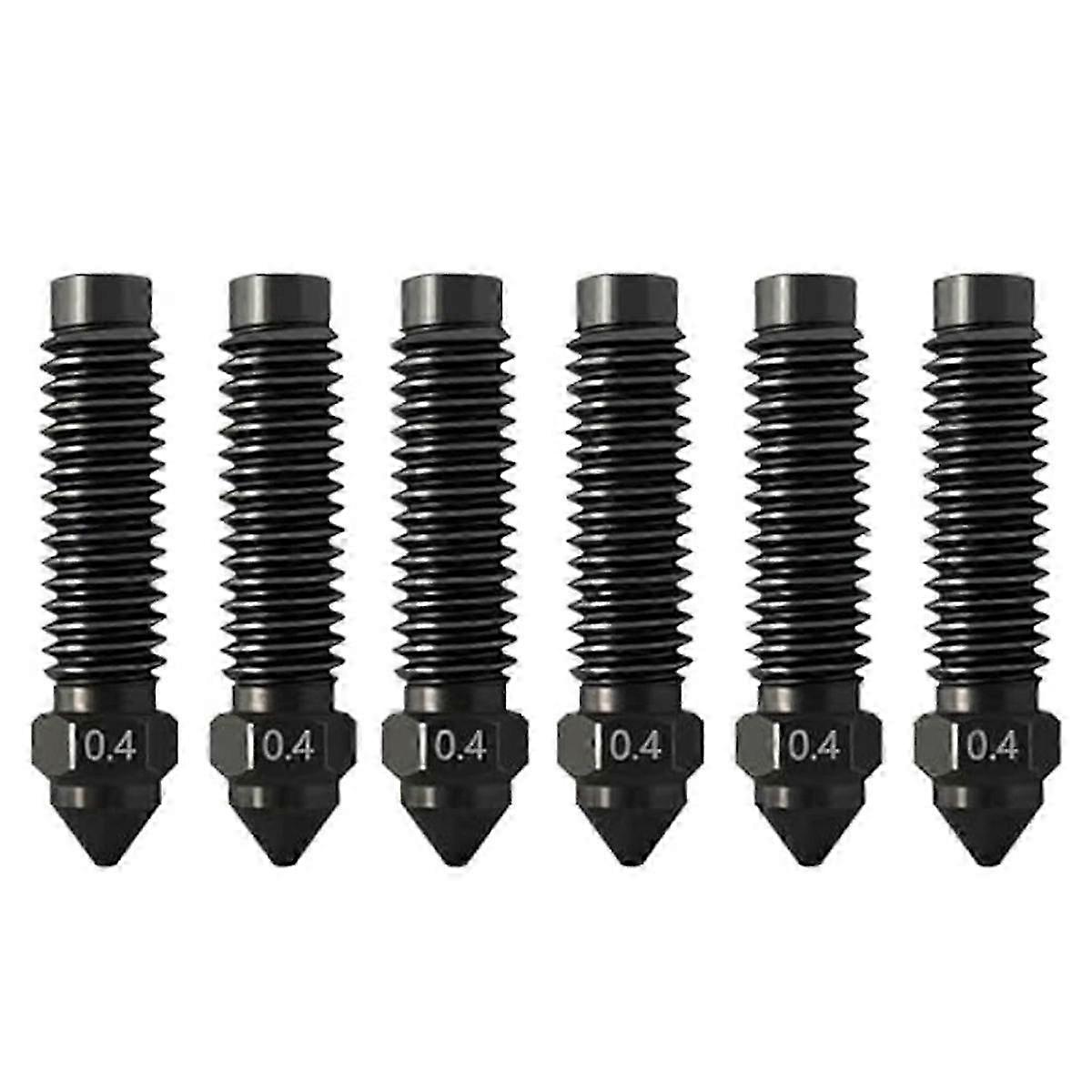 Centauri compatible 0.4mm 3D printer nozzle 6pcs hardened steel