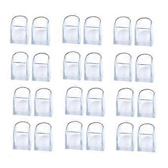 12 Pairs Clear Heel Covers Anti-Slip Protection Caps (M)