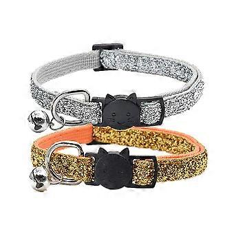 Pet Collar Adjustable Pet Bell Collar with 6Pcs for Stylish and Comfortable Use